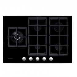 PLAQUE DE CUISSON A GAZ HOOVER  4 FEUX 75 CM - NOIR