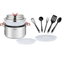         Batterie de Cuisine Tefal Opti'Space 13 Pièces Inox
     